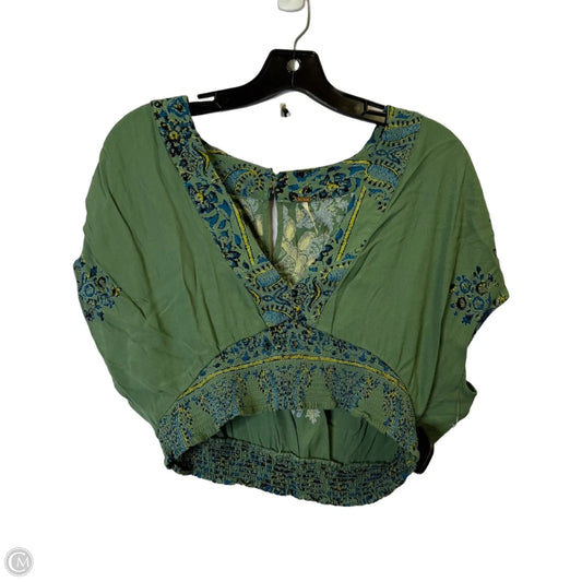 Top Short Sleeve By Free People In Green, Size: L