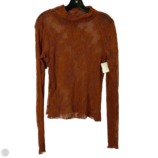 Top Long Sleeve By Free People In Orange, Size: L