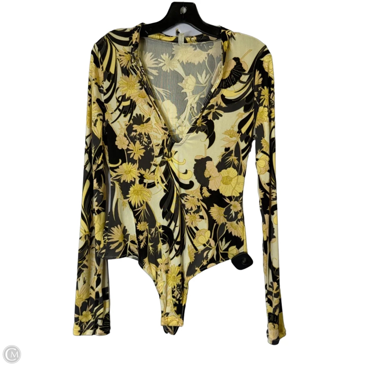 Bodysuit By Free People In Yellow, Size: L