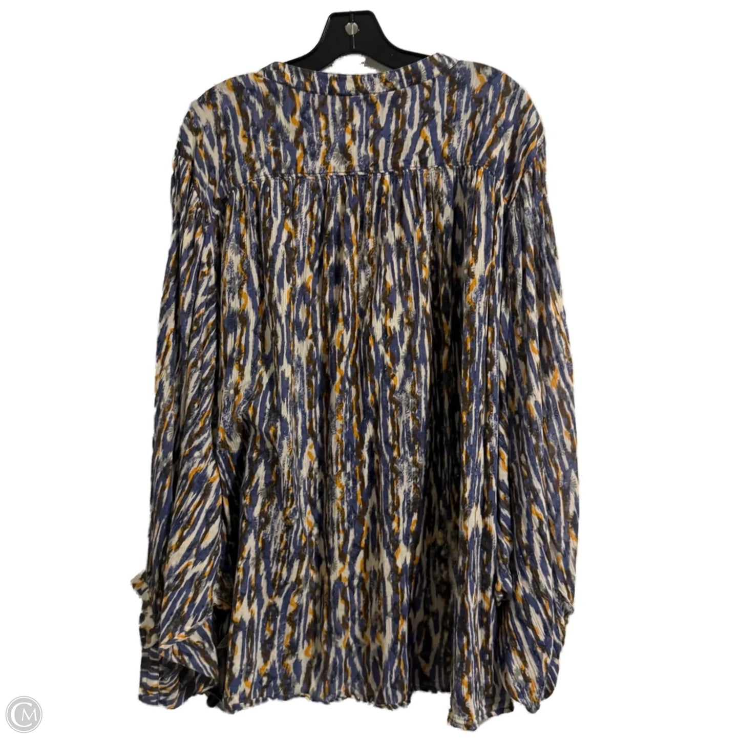 Top Long Sleeve By Pilcro In Blue, Size: 3x