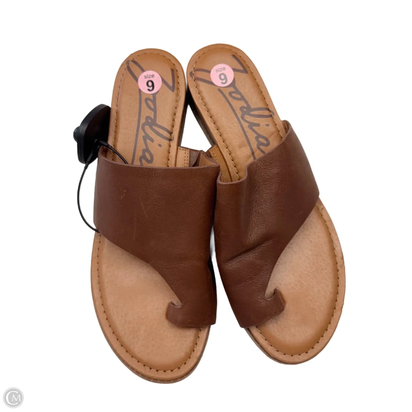 Sandals Flats By Clothes Mentor In Brown, Size: 9