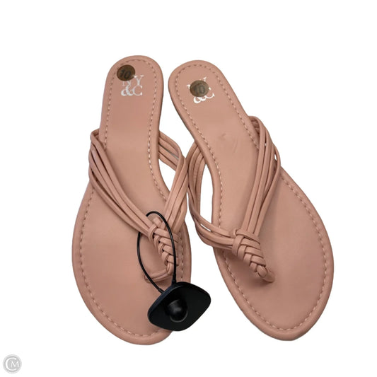 Sandals Flats By Clothes Mentor In Pink, Size: 10