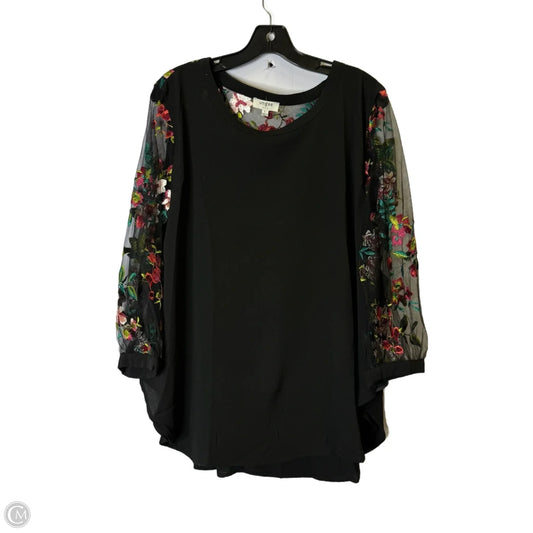 Top Long Sleeve By Umgee In Black, Size: L