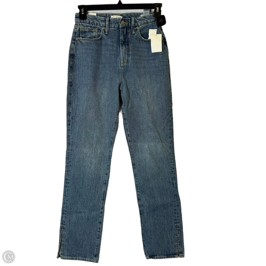 Jeans Straight By Good American In Blue & Brown, Size: 2