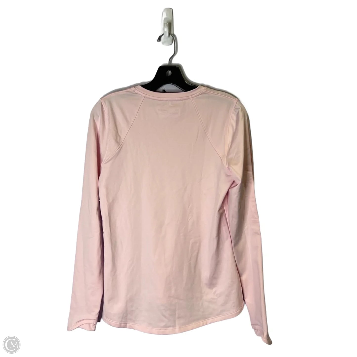 Athletic Top Long Sleeve Collar By Under Armour In Pink, Size: S
