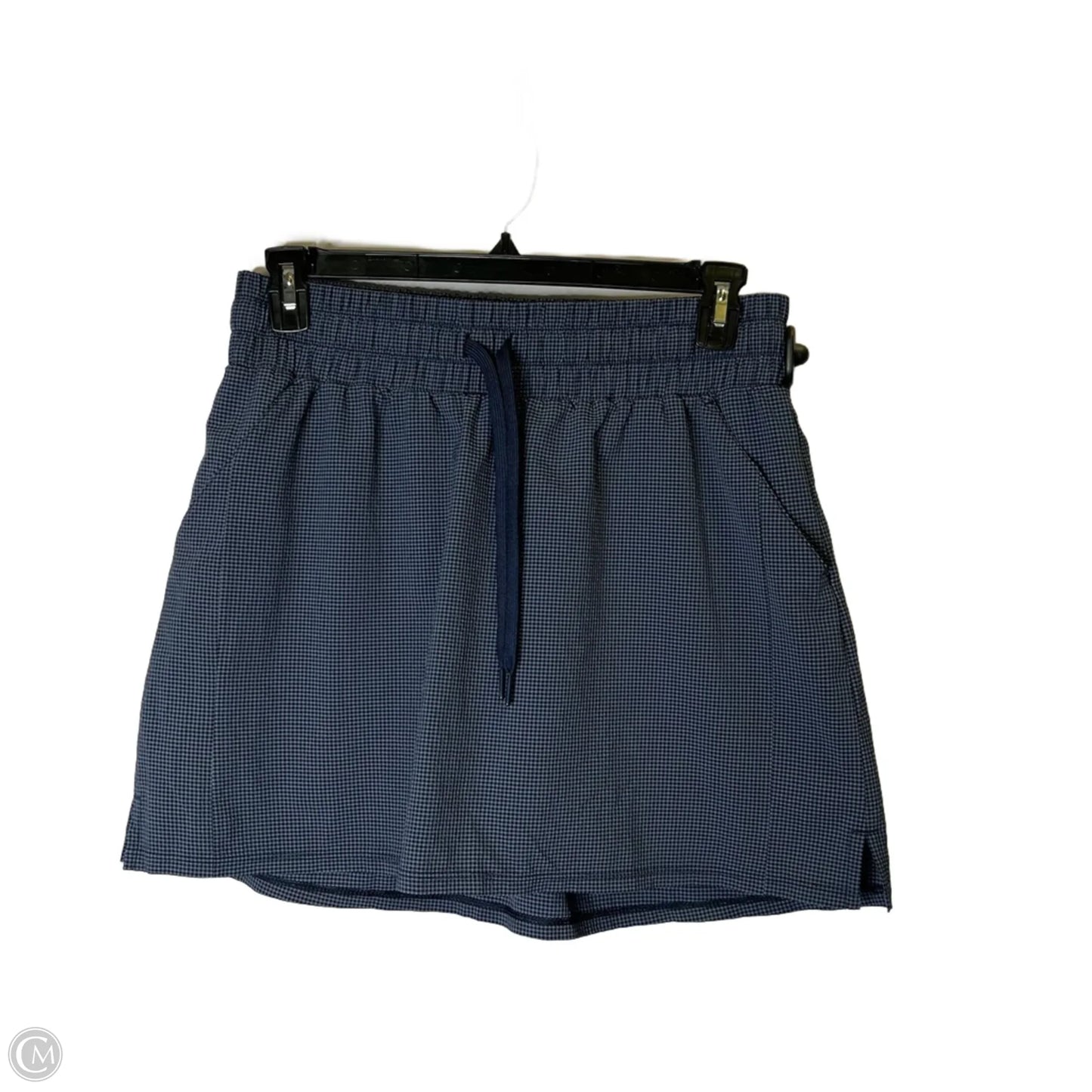 Athletic Skort By Adidas In Blue & Grey, Size: L