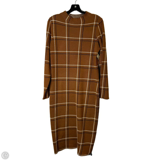Dress Sweater By Clothes Mentor In Brown, Size: M