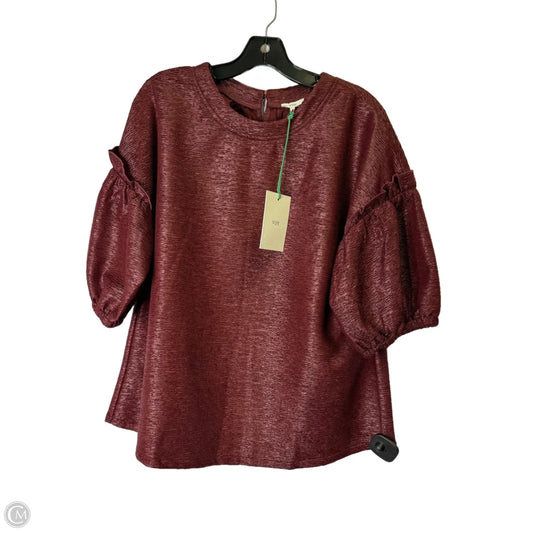 Top Short Sleeve By Voy In Red, Size: L
