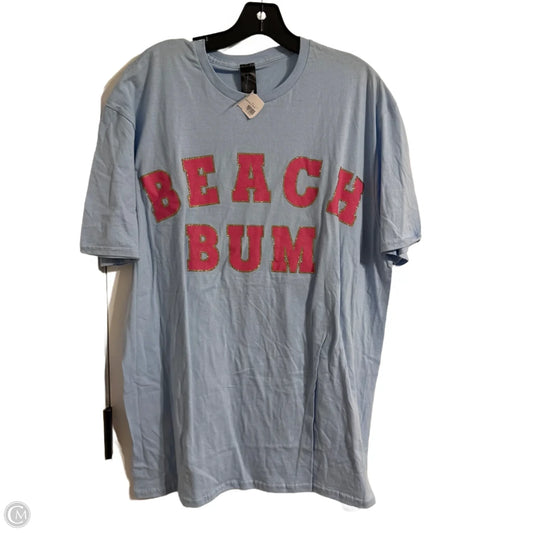 Top Short Sleeve By Sweet Claire In Blue & Pink, Size: L