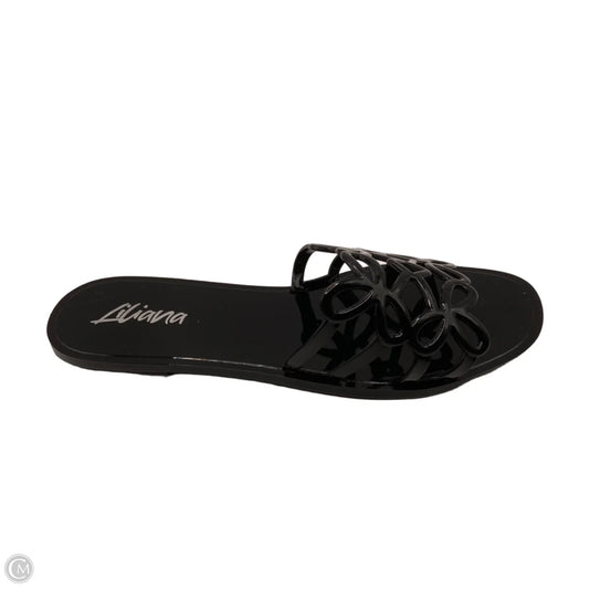 Sandals Flats By Liliana In Black, Size: 10