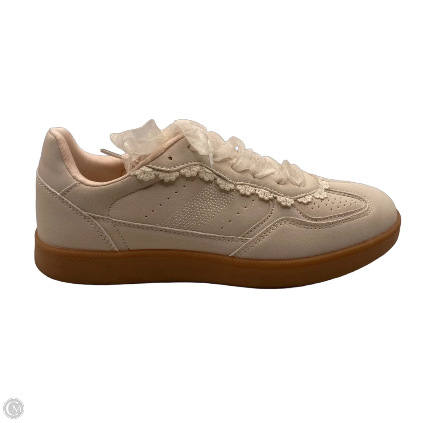 Shoes Sneakers By Top Moda In Cream, Size: 10