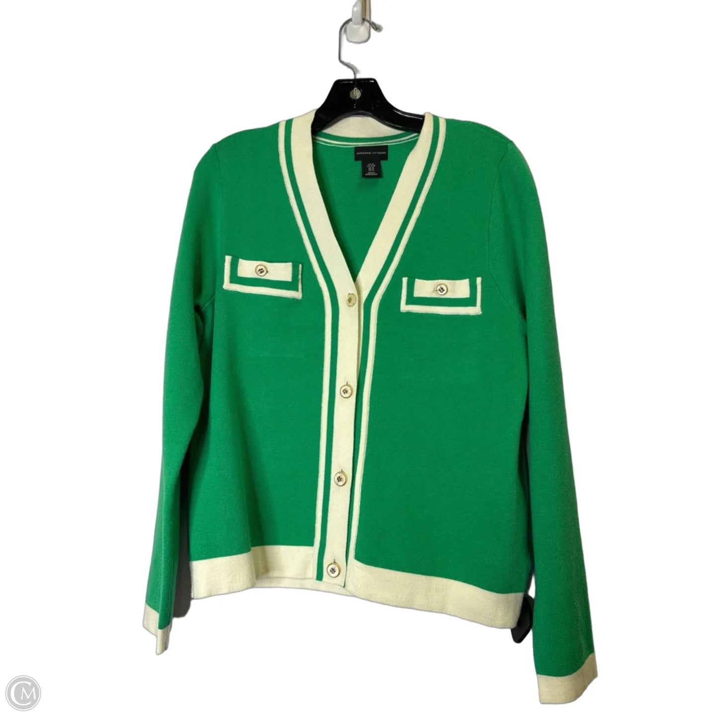 Cardigan By Adrienne Vittadini In Green, Size: M