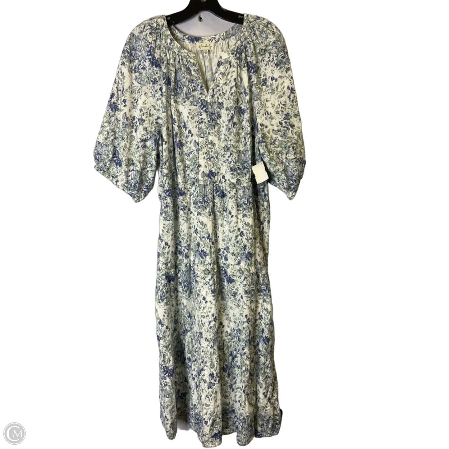 Dress Casual Midi By Wonderly In Floral Print, Size: Xxl