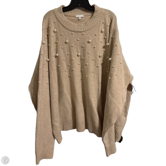 Sweater By Crown And Ivy In Tan, Size: 4x