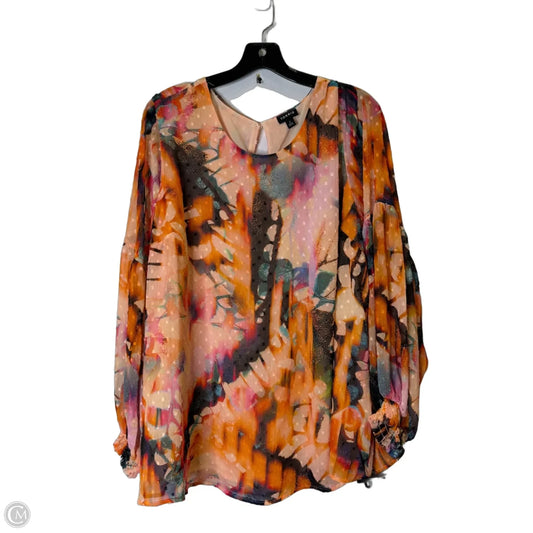 Blouse Long Sleeve By Torrid In Multi-colored, Size: 2x