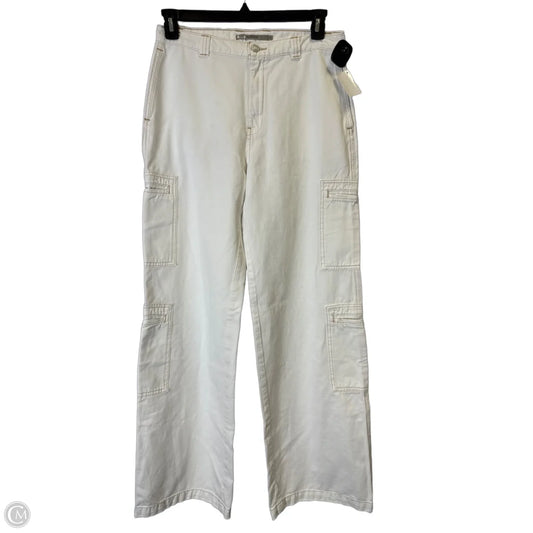 Jeans Wide Leg By Hudson In White Denim, Size: 6