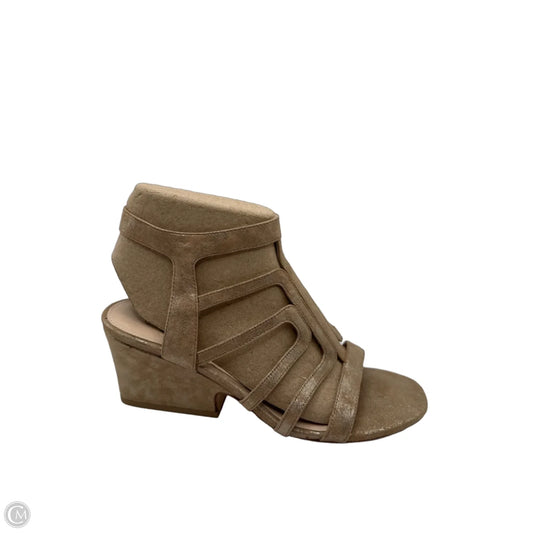Sandals Heels Block By Isola In Tan, Size: 10