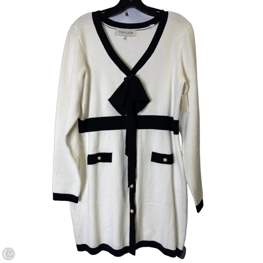 Dress Casual Short By Taylor In White, Size: Xl