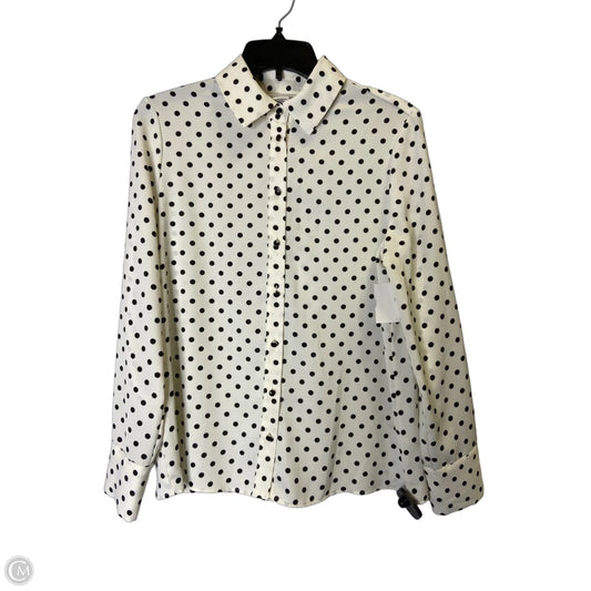 Blouse Long Sleeve By Rachel Zoe In Polkadot Pattern, Size: S