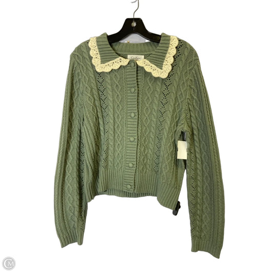 Sweater Cardigan By Jessica Simpson In Green, Size: M