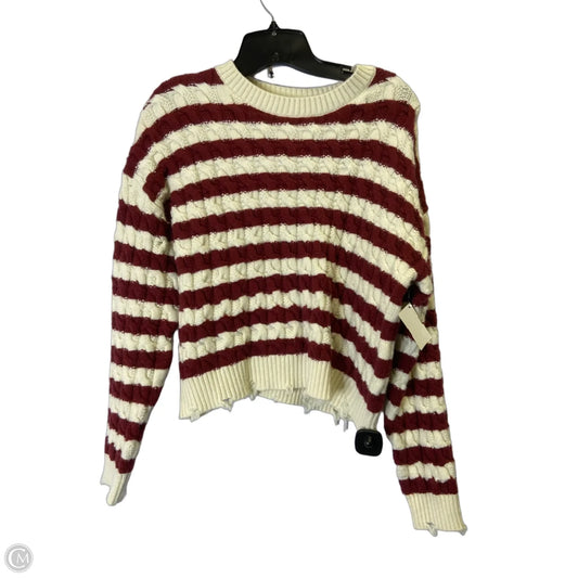 Sweater By Lna In Red & White, Size: M