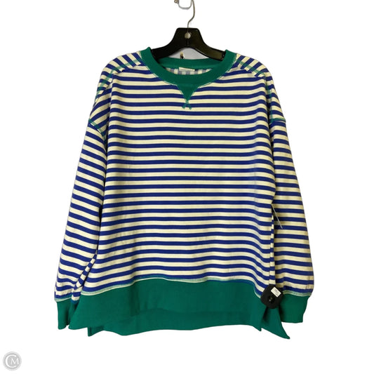 Sweatshirt Crewneck By New In In Striped Pattern, Size: S