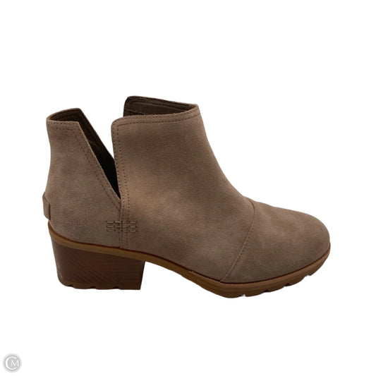 Boots Ankle Heels By Sorel In Taupe, Size: 10