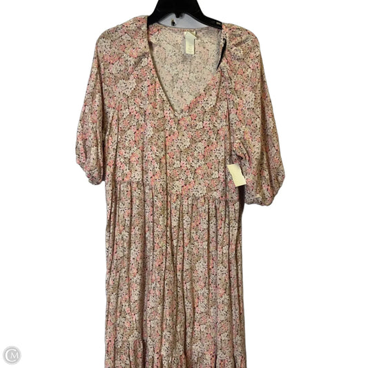 Dress Casual Midi By H&m In Pink, Size: M