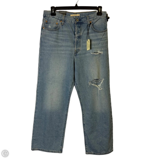 Jeans Straight By Levis In Blue Denim, Size: 12