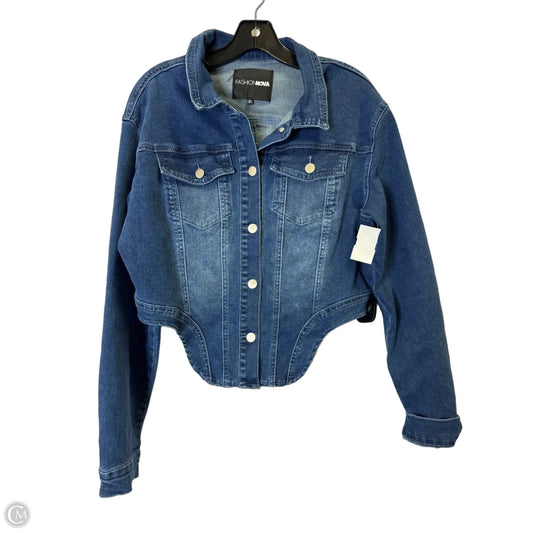 Jacket Denim By Fashion Nova In Blue Denim, Size: 1x