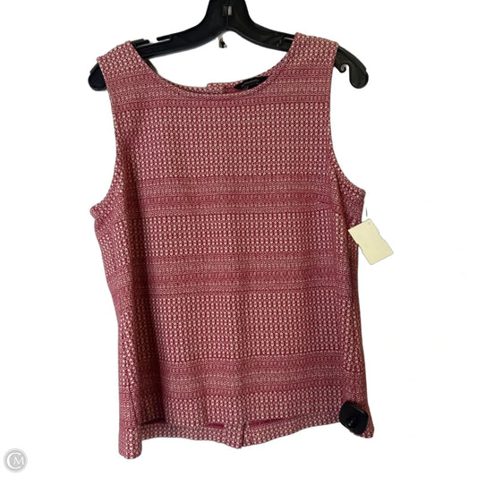 Top Sleeveless By Banana Republic In Red, Size: L