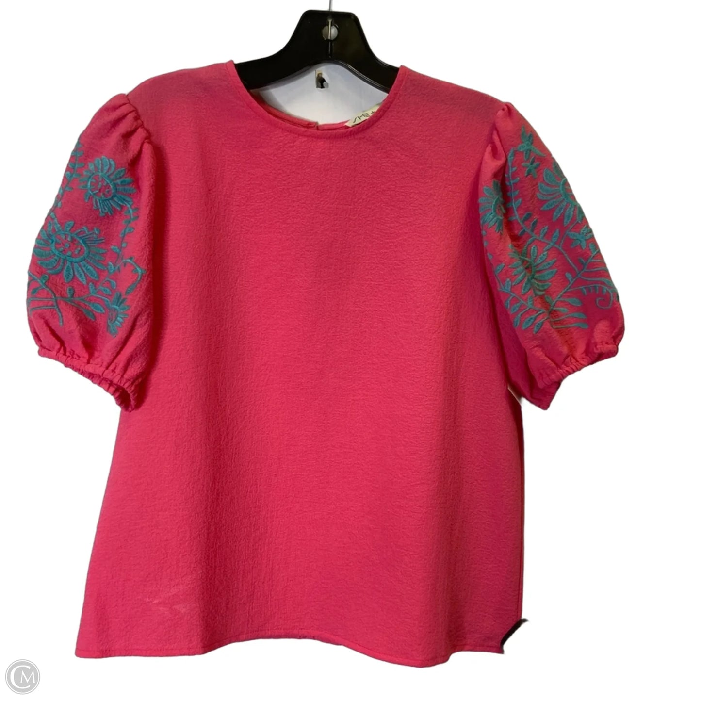 Top Short Sleeve By She + Sky In Pink, Size: S