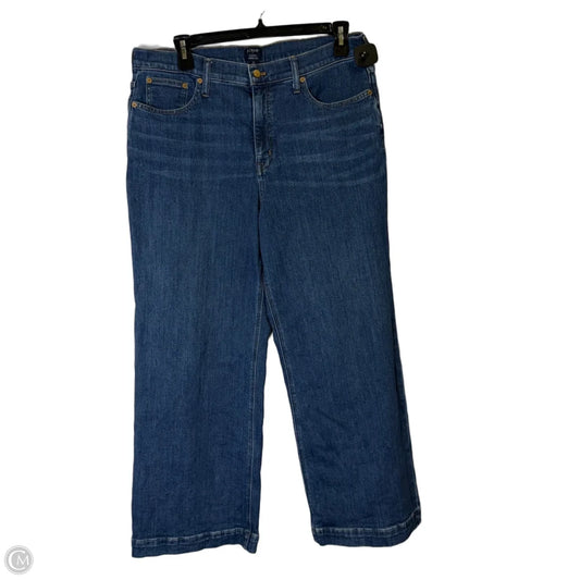 Jeans Wide Leg By J. Crew In Blue Denim, Size: 12