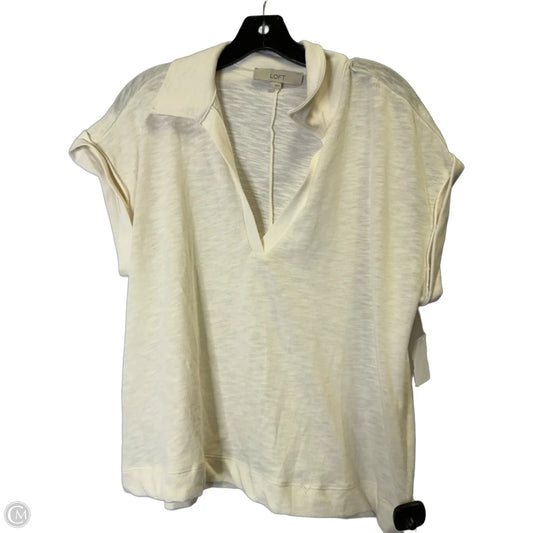 Top Sleeveless By Loft In Cream, Size: L