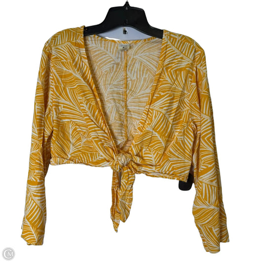 Top Long Sleeve By Shade & Shore In Orange, Size: M
