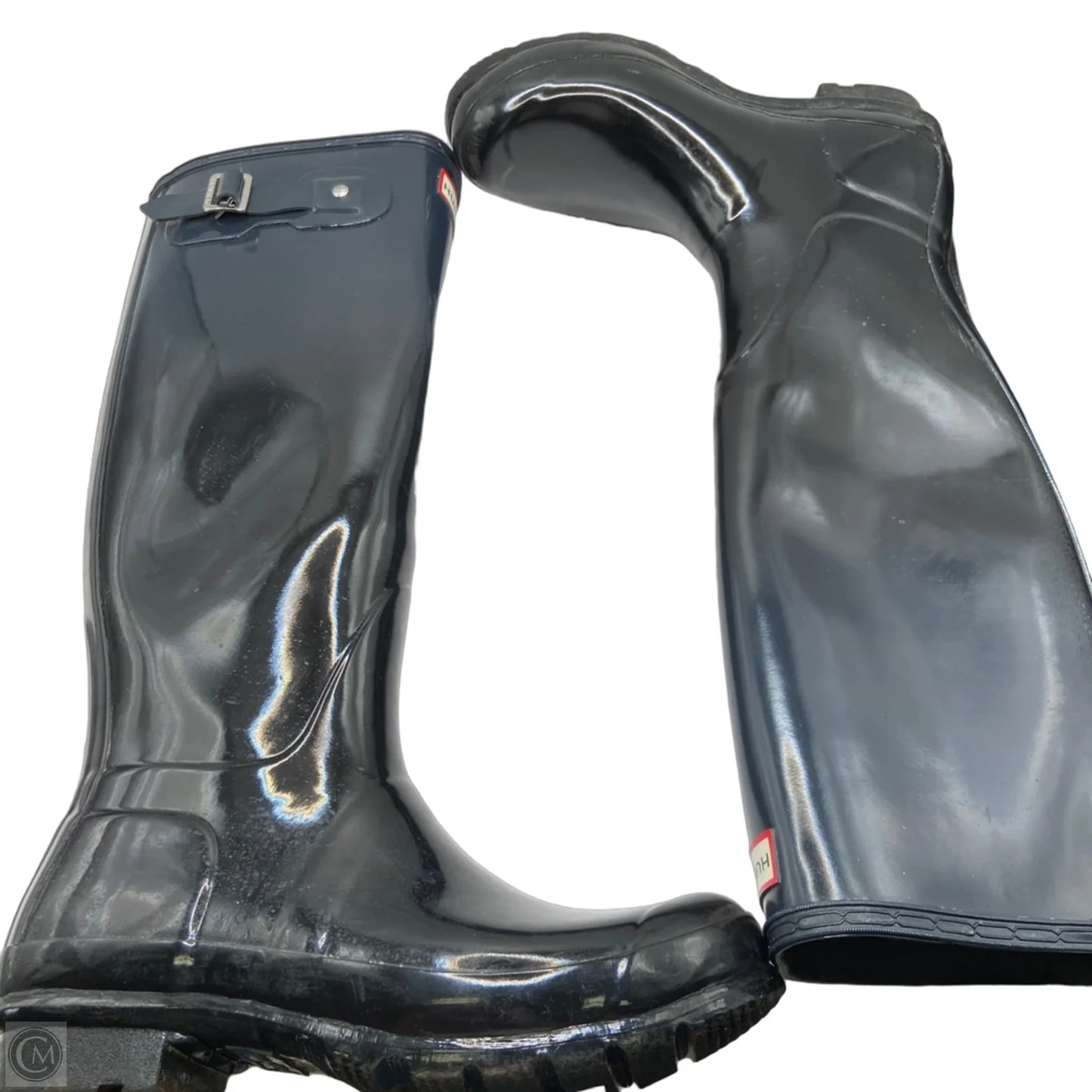 Boots Rain By Hunter In Black & Blue, Size: 8