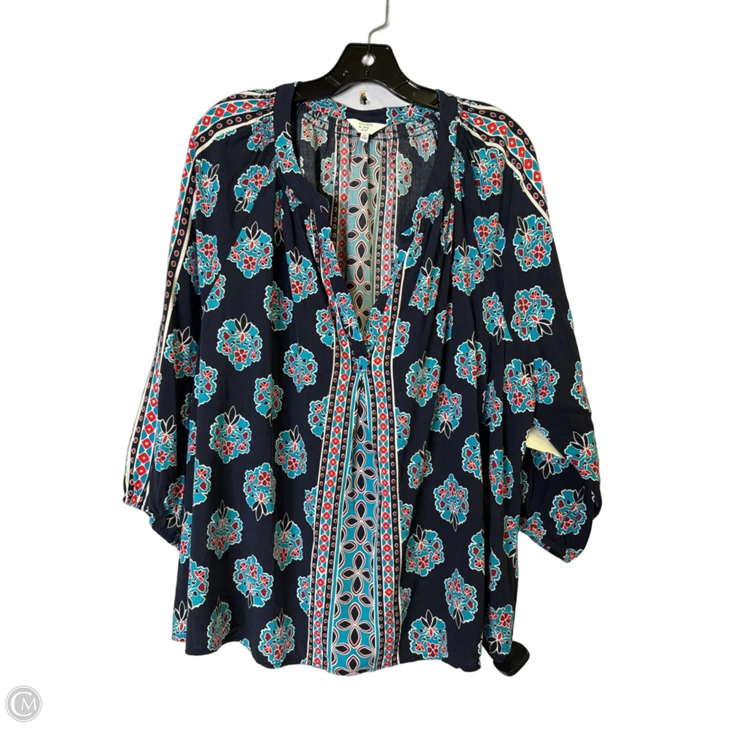 Top Short Sleeve By Crown And Ivy In Navy, Size: 3x