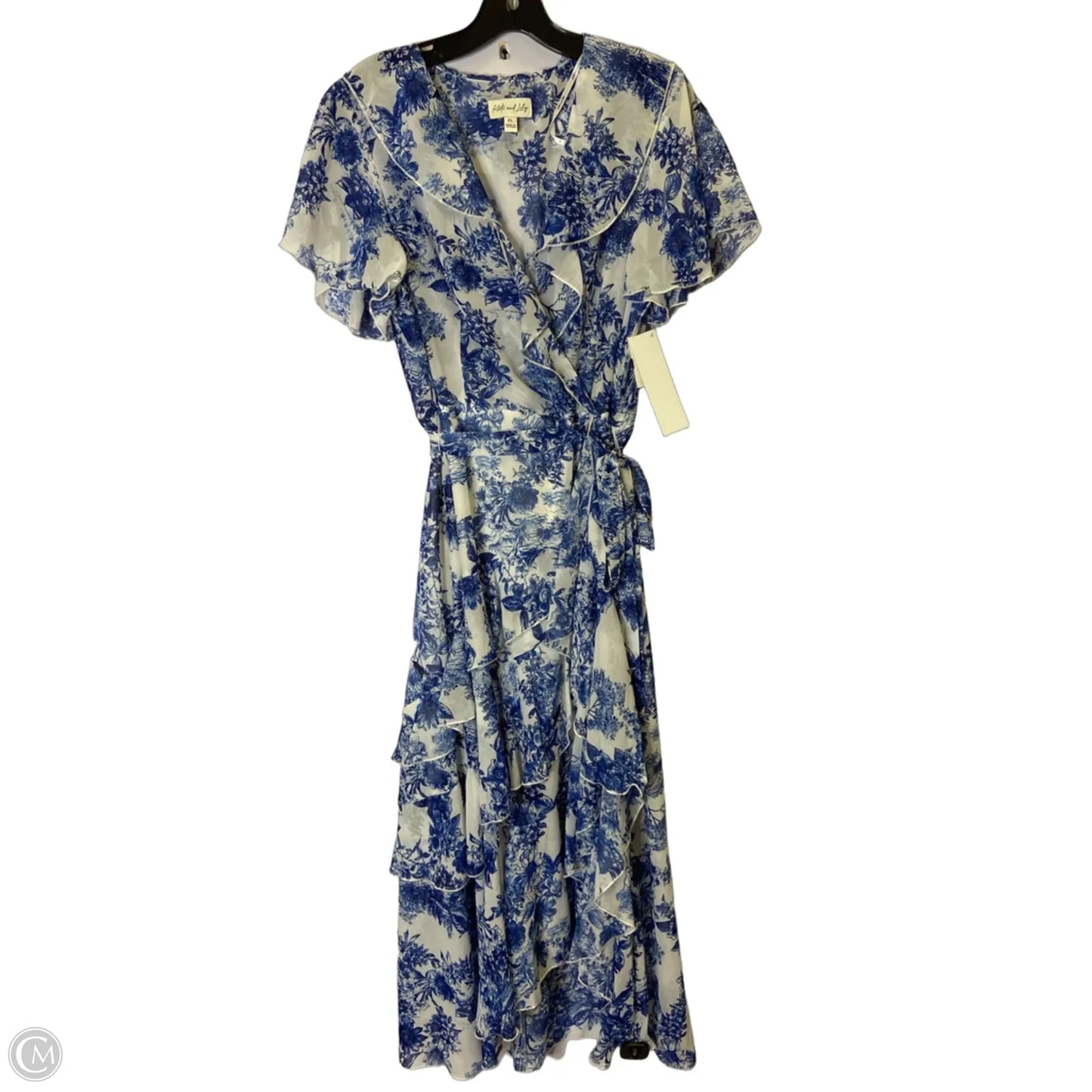 Dress Casual Maxi By Kate And Lily In Blue & White, Size: Lp