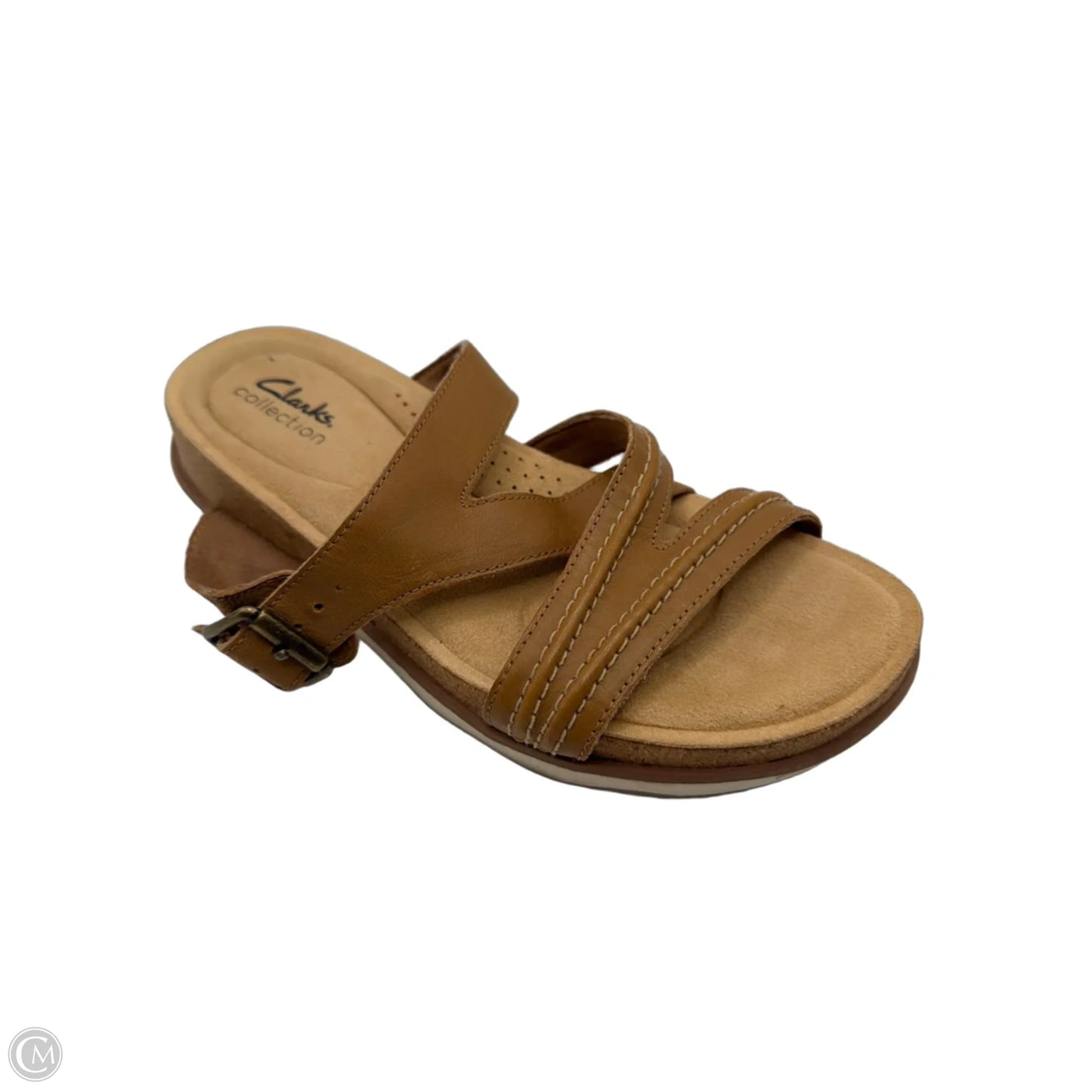 Sandals Flats By Clarks In Brown, Size: 8