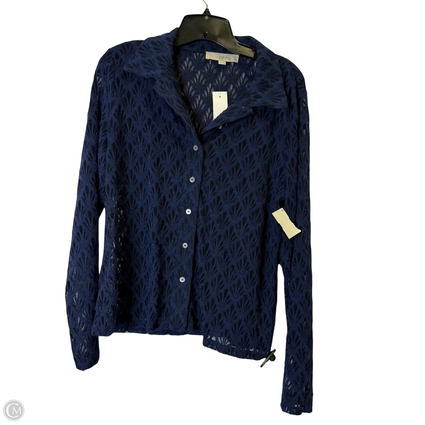 Top Long Sleeve By Loft In Blue, Size: L