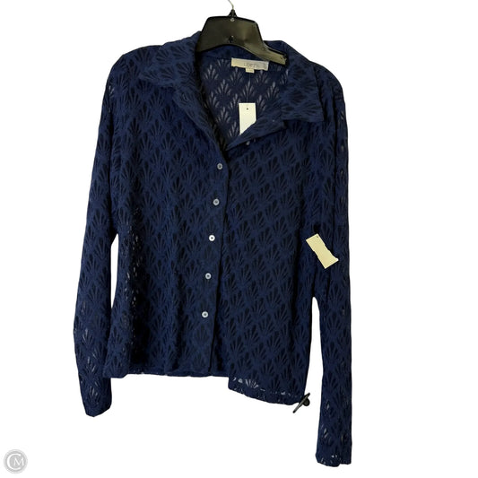 Top Long Sleeve By Loft In Blue, Size: L
