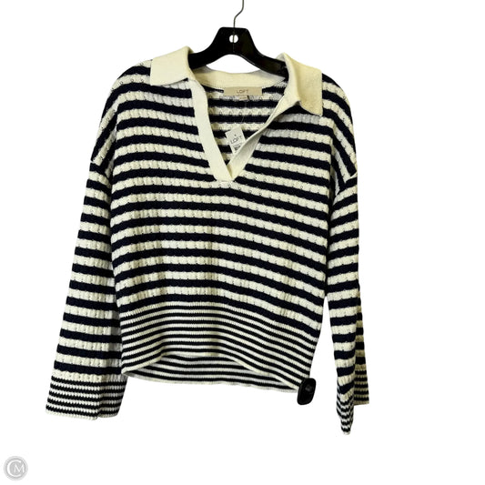 Sweater By Loft In Blue & White, Size: M