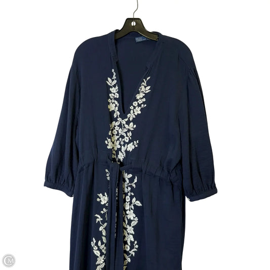 Dress Casual Maxi By Polo Ralph Lauren In Blue, Size: 18