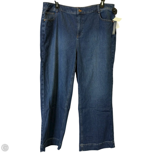 Jeans Straight By Talbots In Blue Denim, Size: 20
