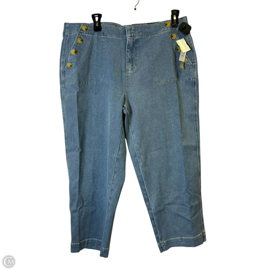 Jeans Straight By Talbots In Blue Denim, Size: 20
