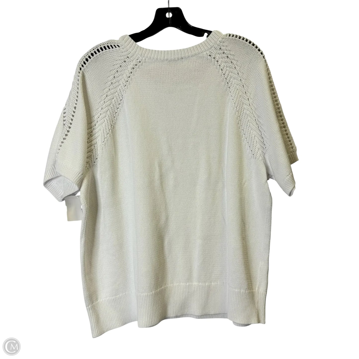 Sweater Short Sleeve By Talbots In White, Size: 2x