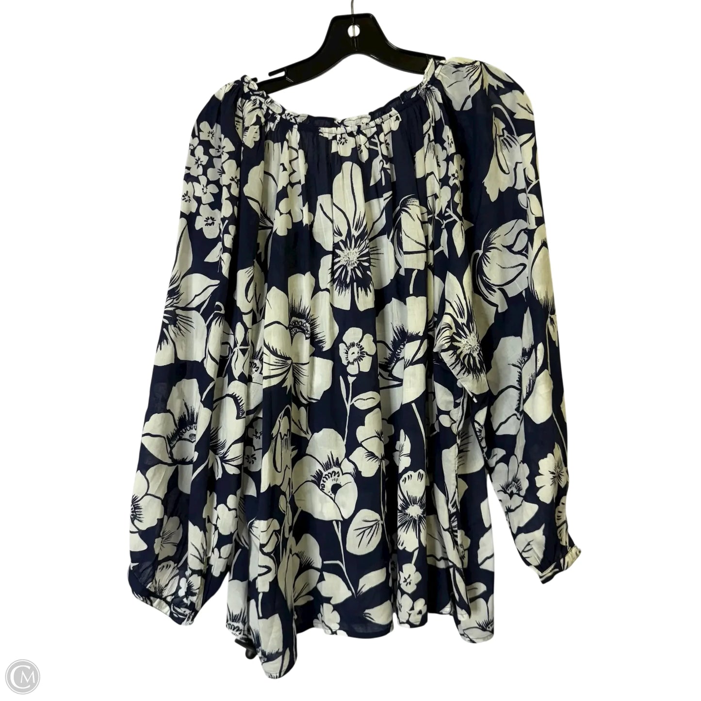 Top Long Sleeve By Vineyard Vines In Navy, Size: 2x