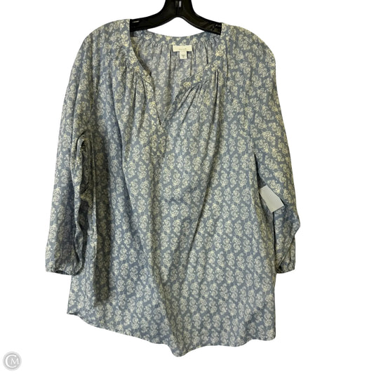 Top Long Sleeve By Pure Jill In Blue, Size: 2x