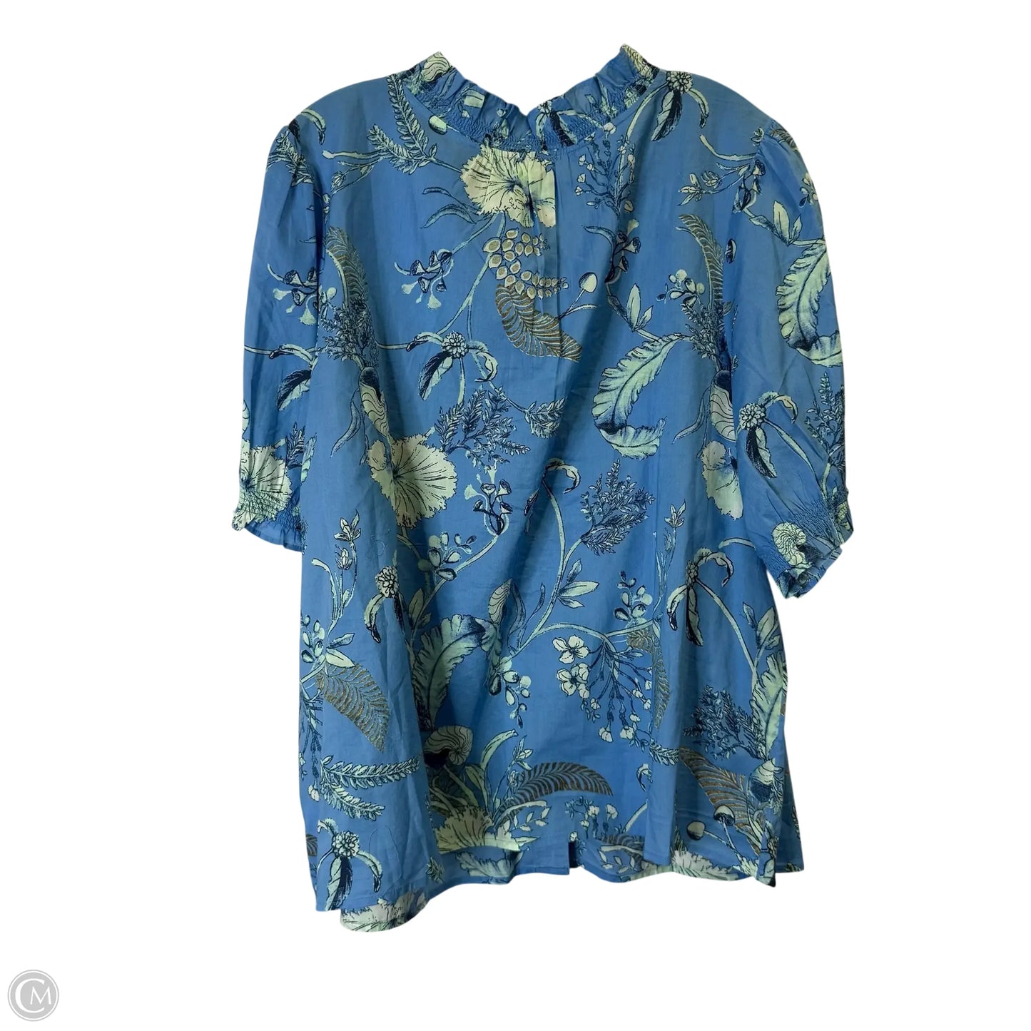 Top Short Sleeve By Talbots In Blue, Size: 2x