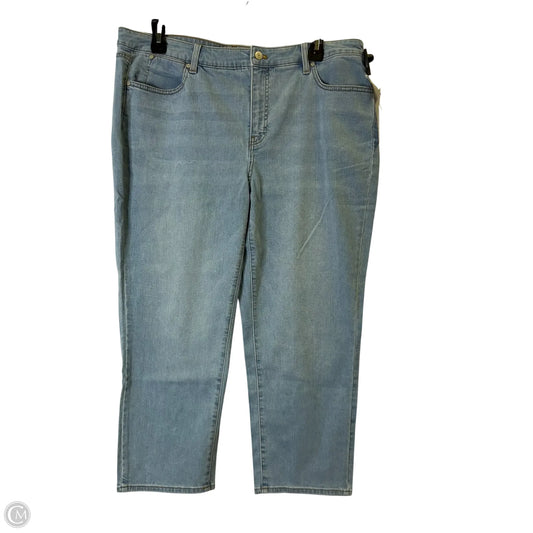Jeans Cropped By Talbots In Blue Denim, Size: 18